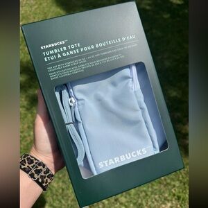 Starbucks Spring 2025 Tumbler Tote Bag With Adjustable Strap Powder Blue NIB